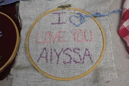 I love you alyssa embroidery