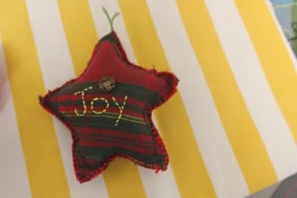 Joy star shaped mini pillow